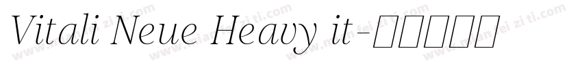 Vitali Neue Heavy it字体转换